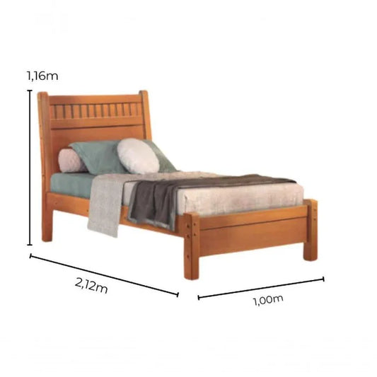 Cama Solteiro 185 100% Mdf Cinamomo - Móveis Valverde