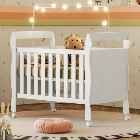 Berço Mini Cama 3 em 1 Soninho 100% MDF Branco - Tigus Baby