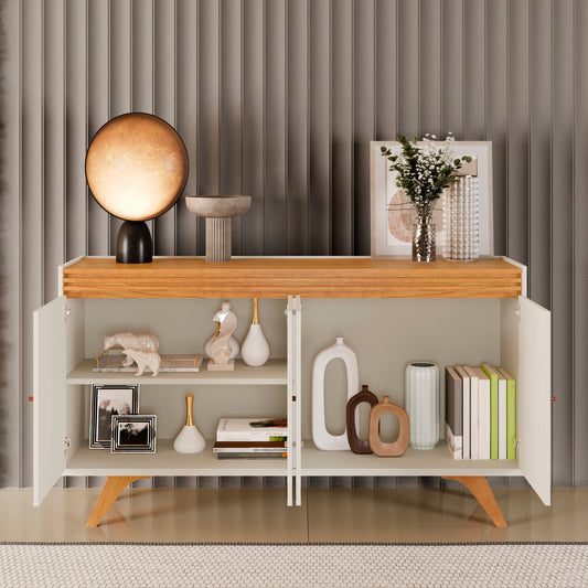 Buffet Sevilha 4 pts Off White/Naturale – MAVAULAR