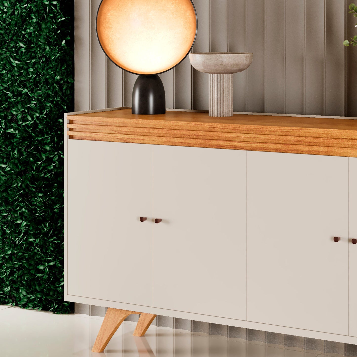 Buffet Sevilha 4 pts Off White/Naturale – MAVAULAR