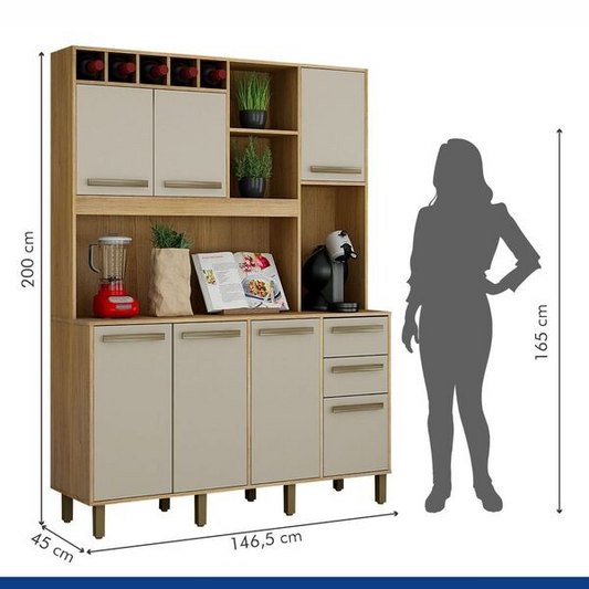 Armario De Cozinha Granada Cinamomo/Off