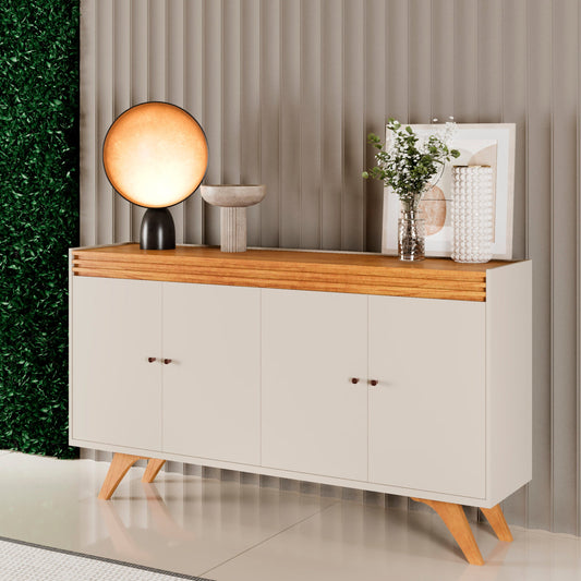 Buffet Sevilha 4 pts Off White/Naturale – MAVAULAR