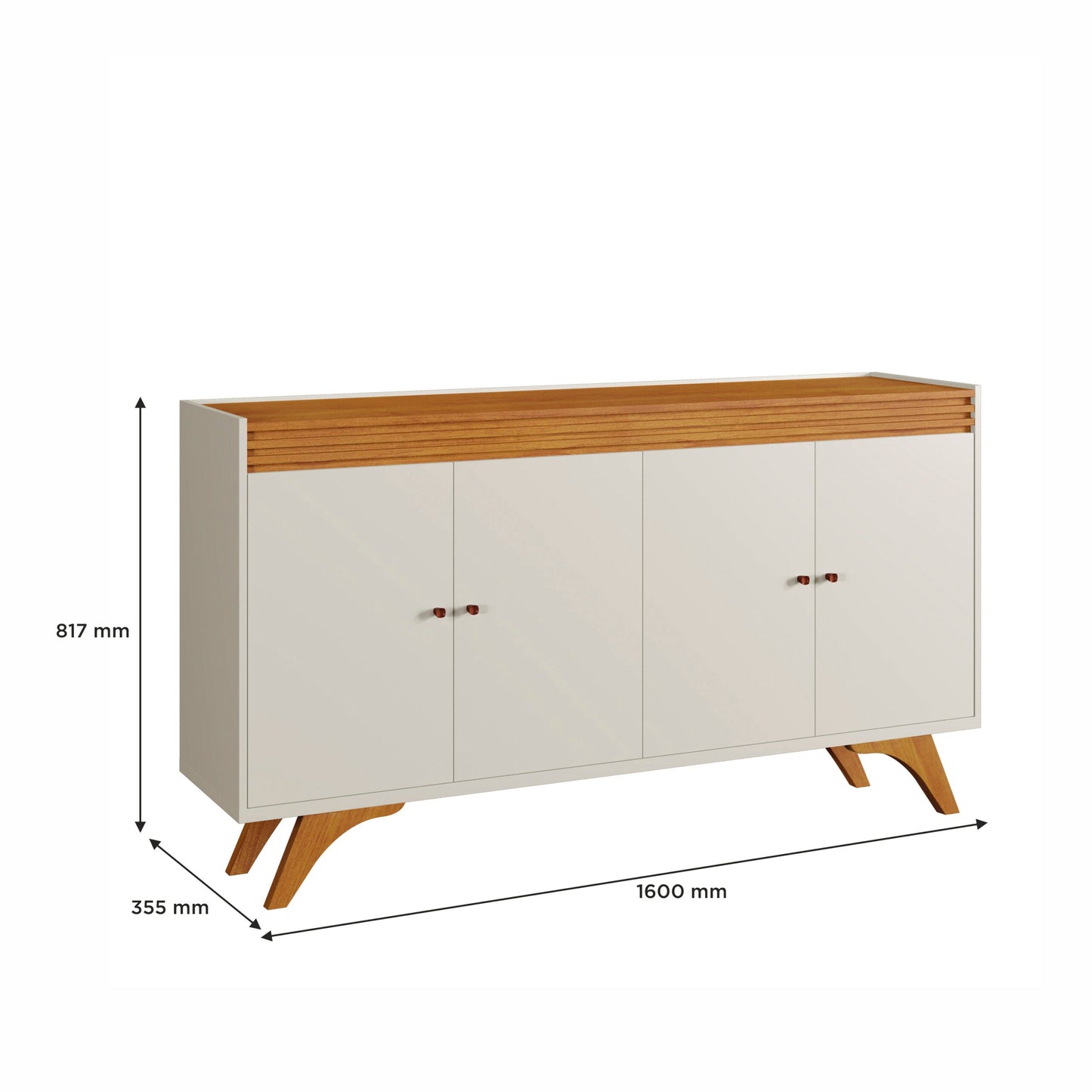 Buffet Sevilha 4 pts Off White/Naturale – MAVAULAR