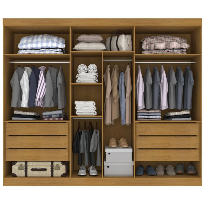 Guarda Roupa Casal 6 Portas 6 Gavetas Gramado 100% MDF